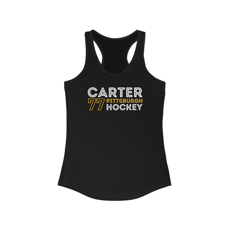 Carter 77 Pittsburgh Hockey Grafitti Wall Design Women's Ideal Racerback Tank Top