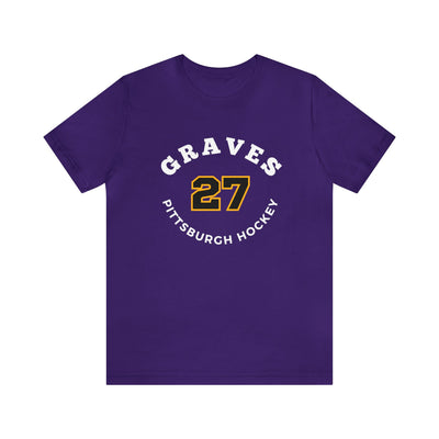 Graves 27 Pittsburgh Hockey Number Arch Design Unisex T-Shirt