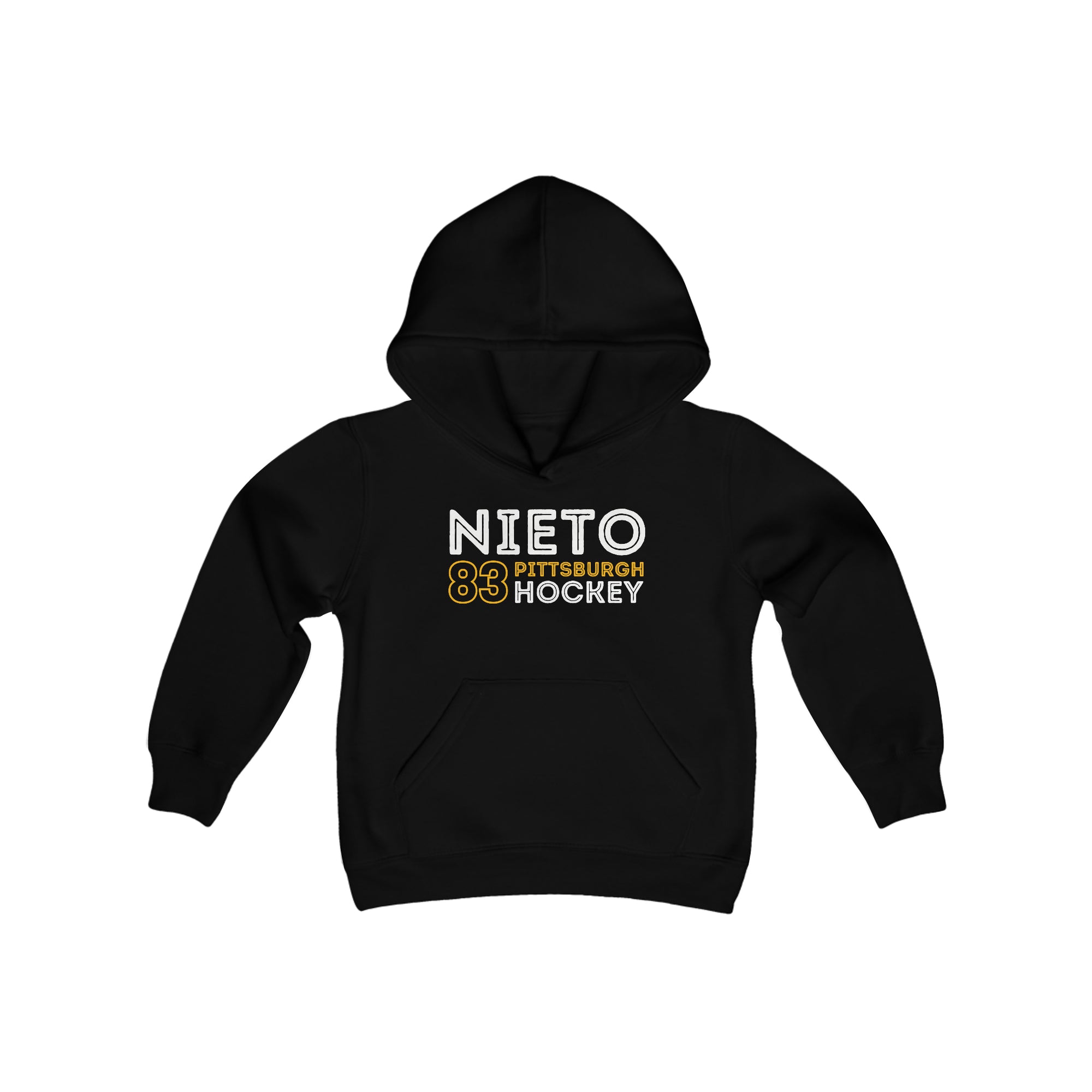 Nieto 83 Pittsburgh Hockey Grafitti Wall Design Youth Hooded Sweatshirt