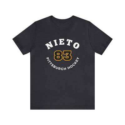 Nieto 83 Pittsburgh Hockey Number Arch Design Unisex T-Shirt