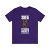 Shea 5 Pittsburgh Hockey Black Vertical Design Unisex T-Shirt