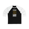 Pettersson 28 Pittsburgh Hockey Black Vertical Design Unisex Tri-Blend 3/4 Sleeve Raglan Baseball Shirt