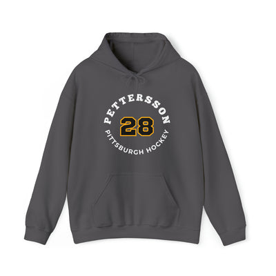 Pettersson 28 Pittsburgh Hockey Number Arch Design Unisex Hooded Sweatshirt
