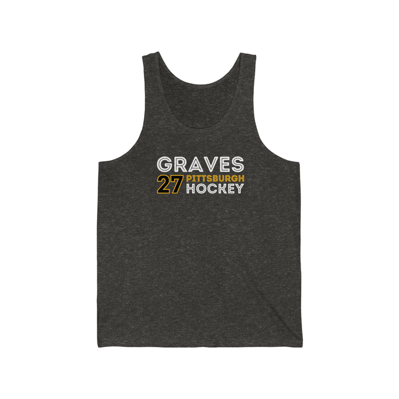 Graves 27 Pittsburgh Hockey Grafitti Wall Design Unisex Jersey Tank Top