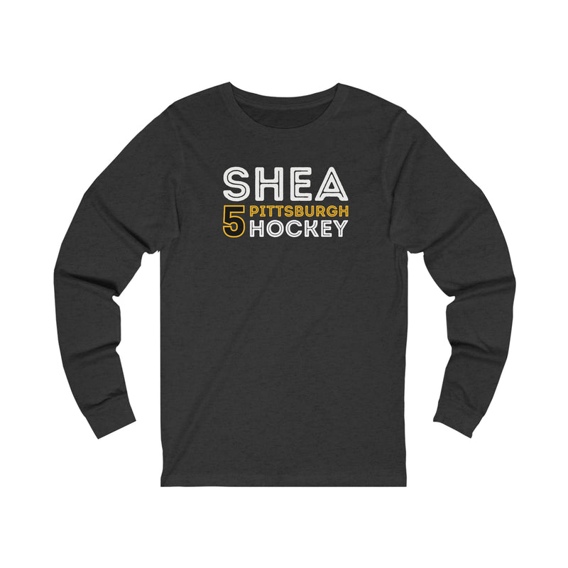 Shea 5 Pittsburgh Hockey Grafitti Wall Design Unisex Jersey Long Sleeve Shirt