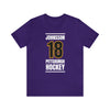 Johnsson 18 Pittsburgh Hockey Black Vertical Design Unisex T-Shirt