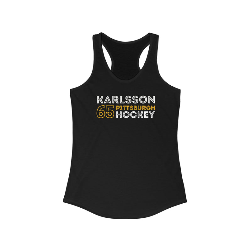 Karlsson 65 Pittsburgh Hockey Grafitti Wall Design Women's Ideal Racerback Tank Top