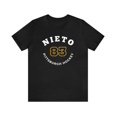 Nieto 83 Pittsburgh Hockey Number Arch Design Unisex T-Shirt