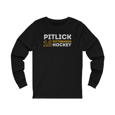 Pitlick 16 Pittsburgh Hockey Grafitti Wall Design Unisex Jersey Long Sleeve Shirt