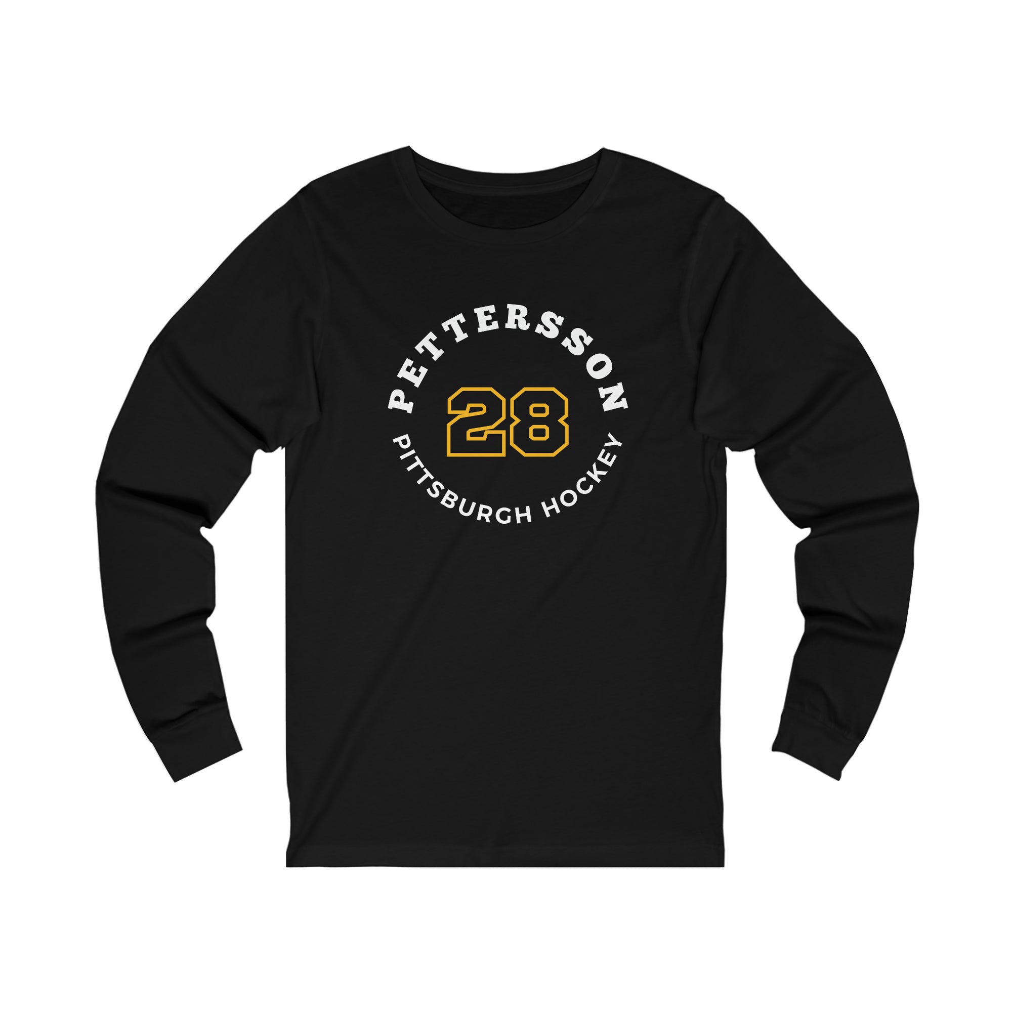 Pettersson 28 Pittsburgh Hockey Number Arch Design Unisex Jersey Long Sleeve Shirt