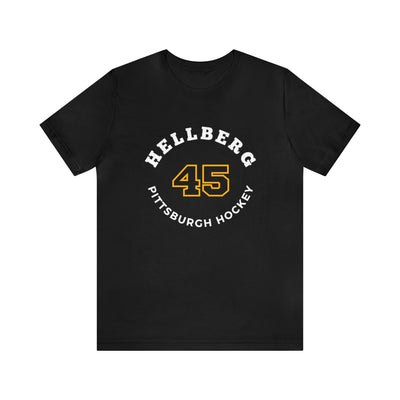 Hellberg 45 Pittsburgh Hockey Number Arch Design Unisex T-Shirt