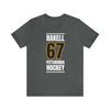Rakell 67 Pittsburgh Hockey Black Vertical Design Unisex T-Shirt
