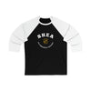 Shea 5 Pittsburgh Hockey Number Arch Design Unisex Tri-Blend 3/4 Sleeve Raglan Baseball Shirt
