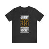 Jarry 35 Pittsburgh Hockey Black Vertical Design Unisex T-Shirt