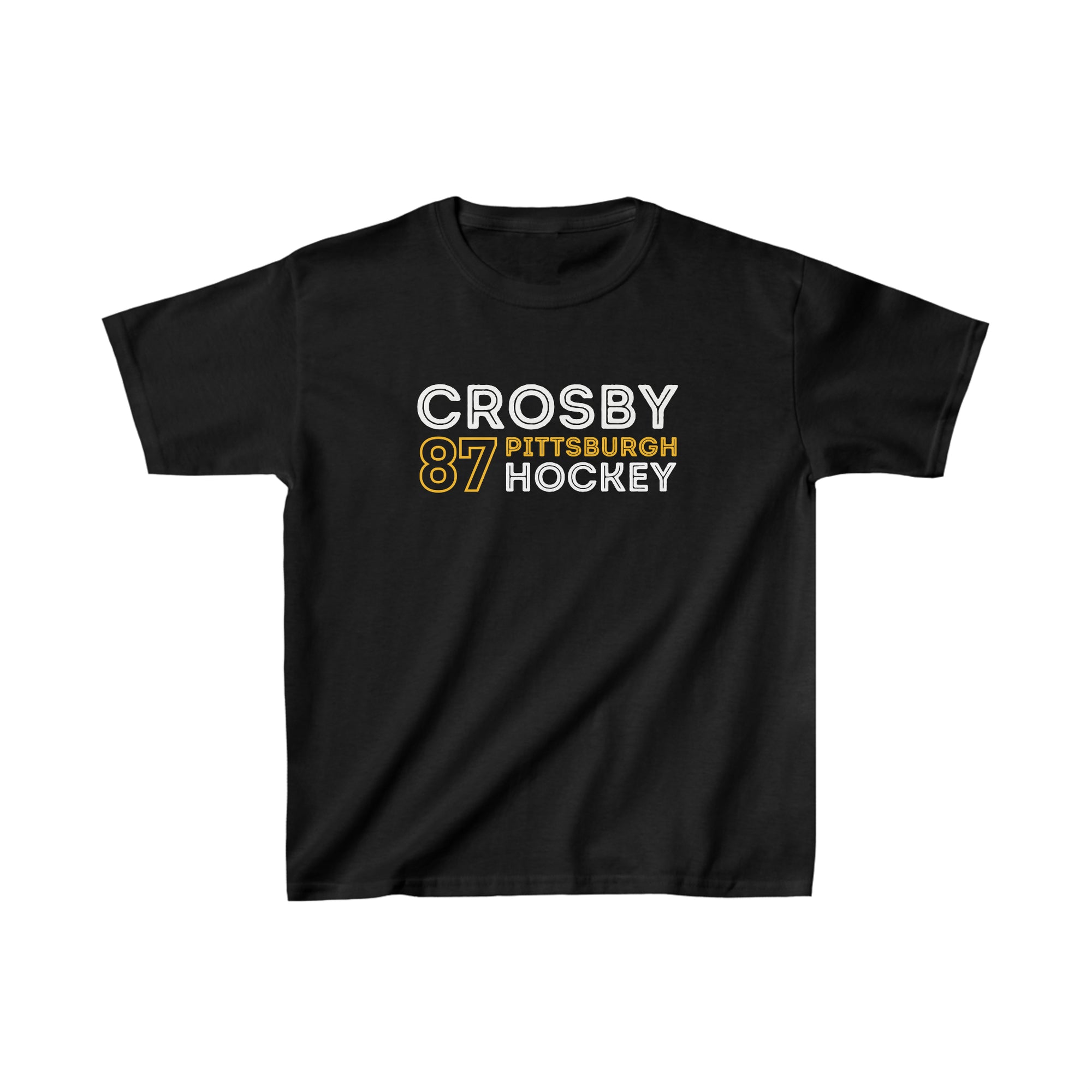 Crosby 87 Pittsburgh Hockey Grafitti Wall Design Kids Tee