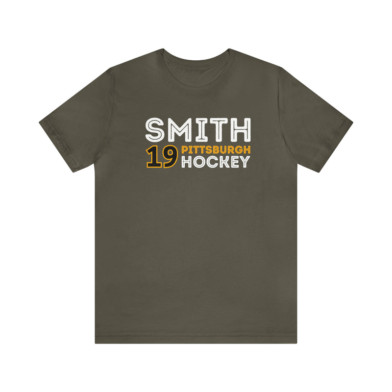 Smith 19 Pittsburgh Hockey Grafitti Wall Design Unisex T-Shirt