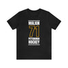 Malkin 71 Pittsburgh Hockey Black Vertical Design Unisex T-Shirt