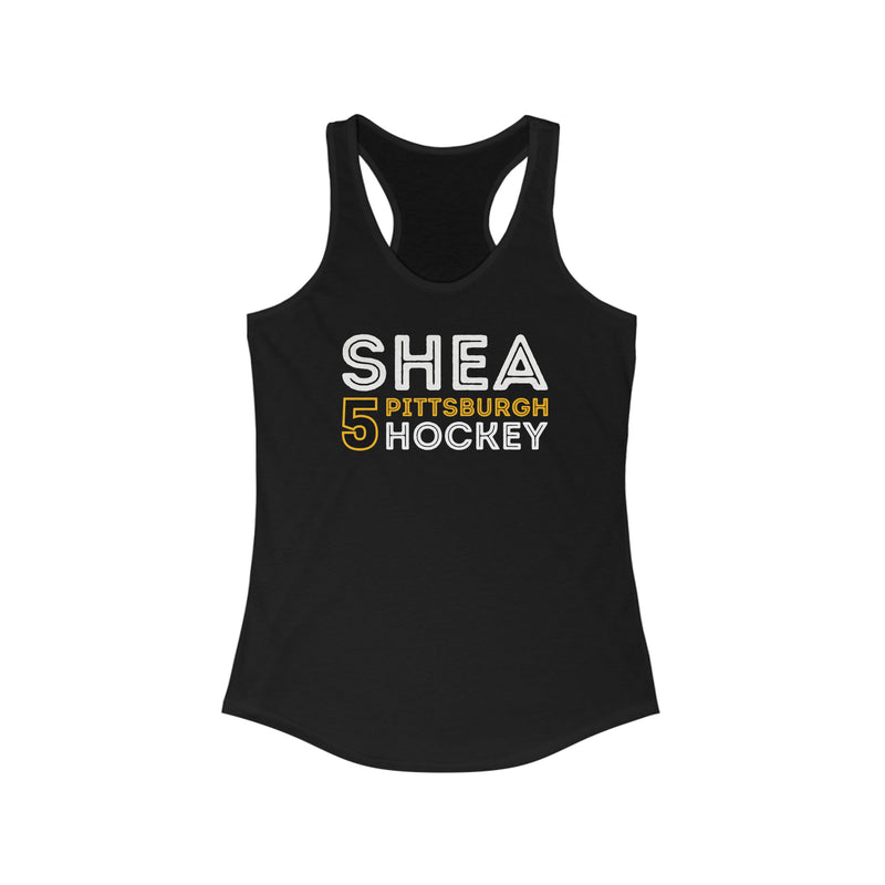 Shea 5 Pittsburgh Hockey Grafitti Wall Design Women's Ideal Racerback Tank Top