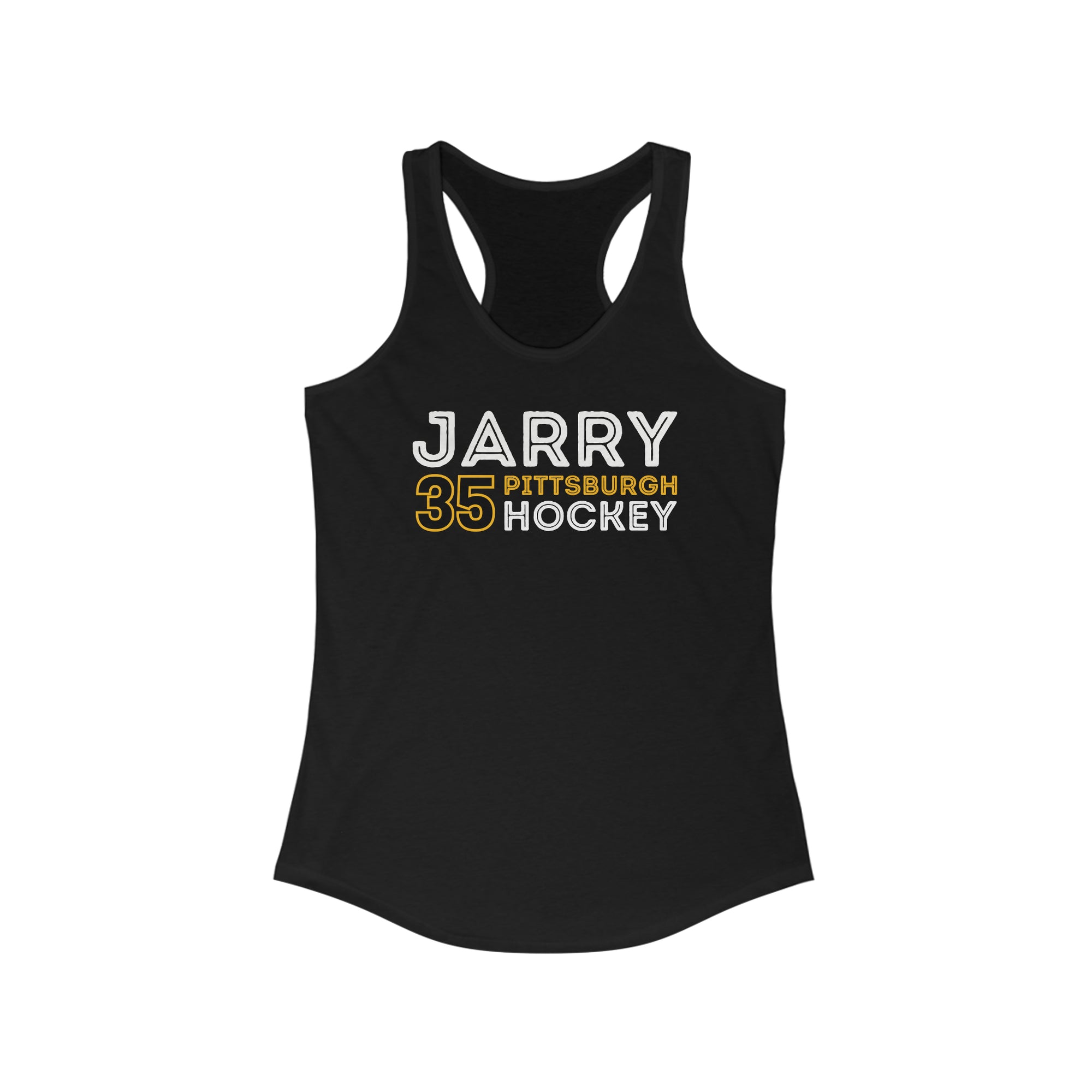 Jarry 35 Pittsburgh Hockey Grafitti Wall Design Women's Ideal Racerback Tank Top
