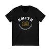 Smith 19 Pittsburgh Hockey Number Arch Design Unisex V-Neck Tee
