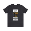 Rust 17 Pittsburgh Hockey Black Vertical Design Unisex T-Shirt