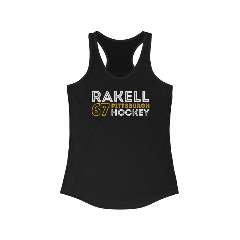 Rakell 67 Pittsburgh Hockey Grafitti Wall Design Women's Ideal Racerback Tank Top