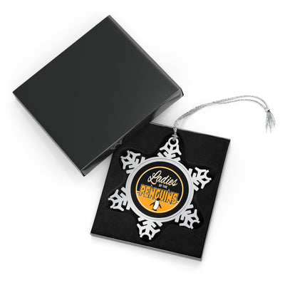 Ladies Of The Penguins Pewter Snowflake Ornament
