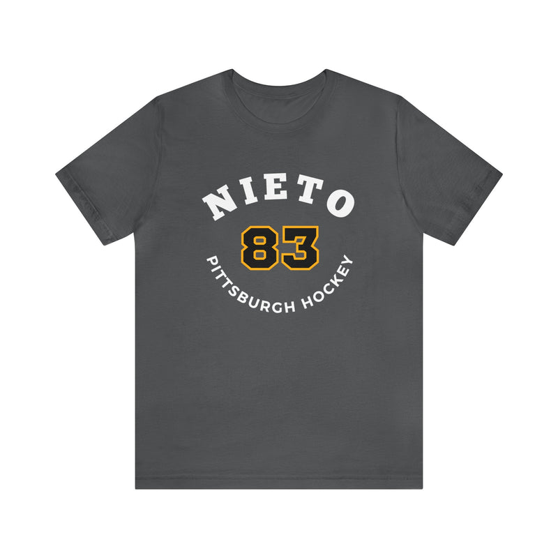 Nieto 83 Pittsburgh Hockey Number Arch Design Unisex T-Shirt