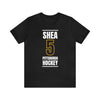 Shea 5 Pittsburgh Hockey Black Vertical Design Unisex T-Shirt