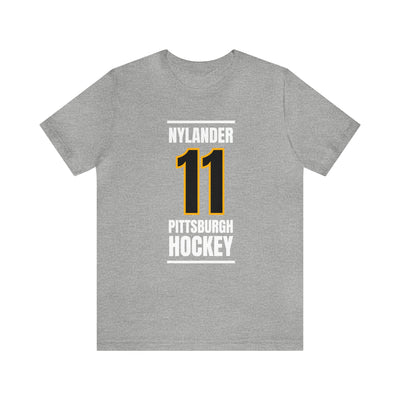 Nylander 11 Pittsburgh Hockey Black Vertical Design Unisex T-Shirt
