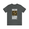 Karlsson 65 Pittsburgh Hockey Black Vertical Design Unisex T-Shirt
