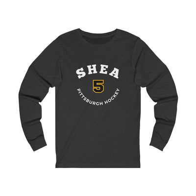 Shea 5 Pittsburgh Hockey Number Arch Design Unisex Jersey Long Sleeve Shirt