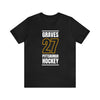 Graves 27 Pittsburgh Hockey Black Vertical Design Unisex T-Shirt