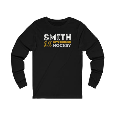 Smith 19 Pittsburgh Hockey Grafitti Wall Design Unisex Jersey Long Sleeve Shirt