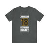 Johnsson 18 Pittsburgh Hockey Black Vertical Design Unisex T-Shirt