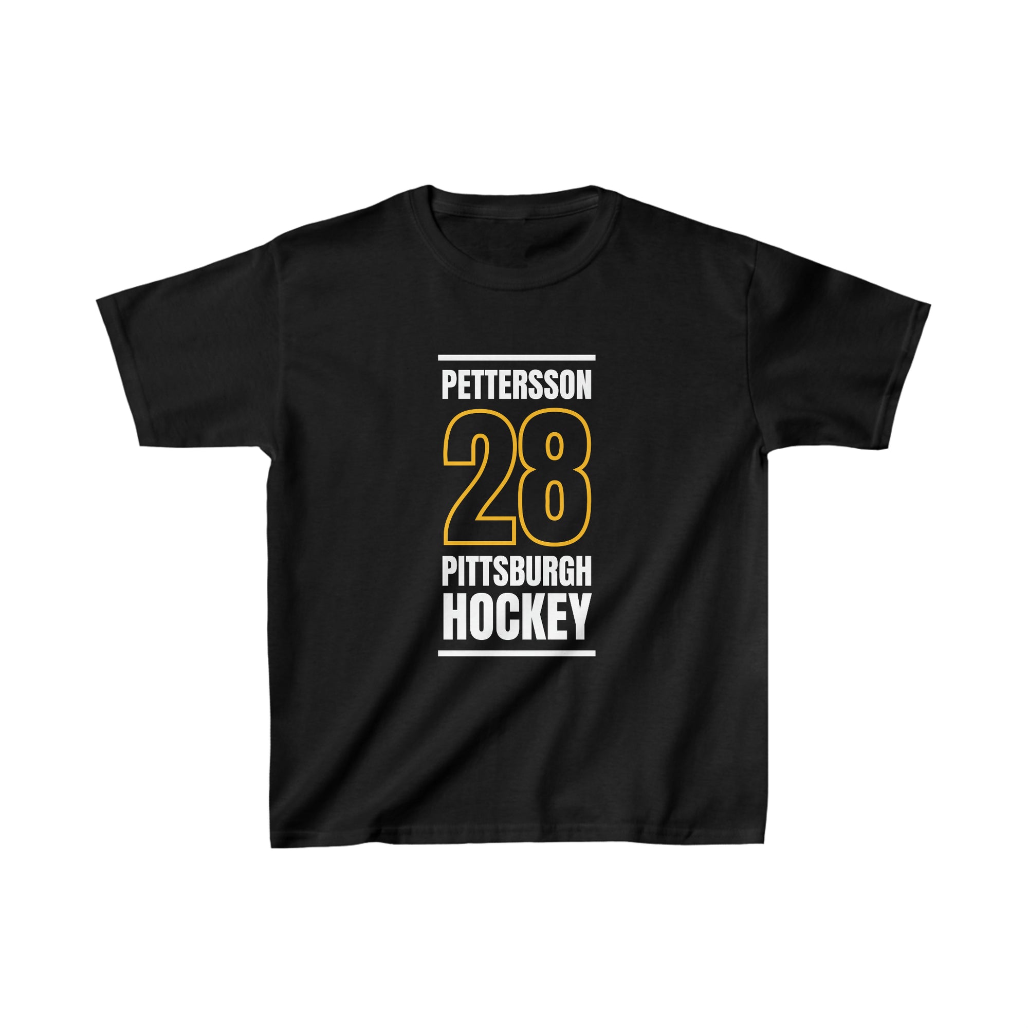 Pettersson 28 Pittsburgh Hockey Black Vertical Design Kids Tee