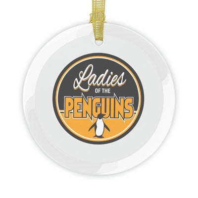 Ladies Of The Penguins Glass Ornament, Original Design