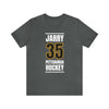 Jarry 35 Pittsburgh Hockey Black Vertical Design Unisex T-Shirt