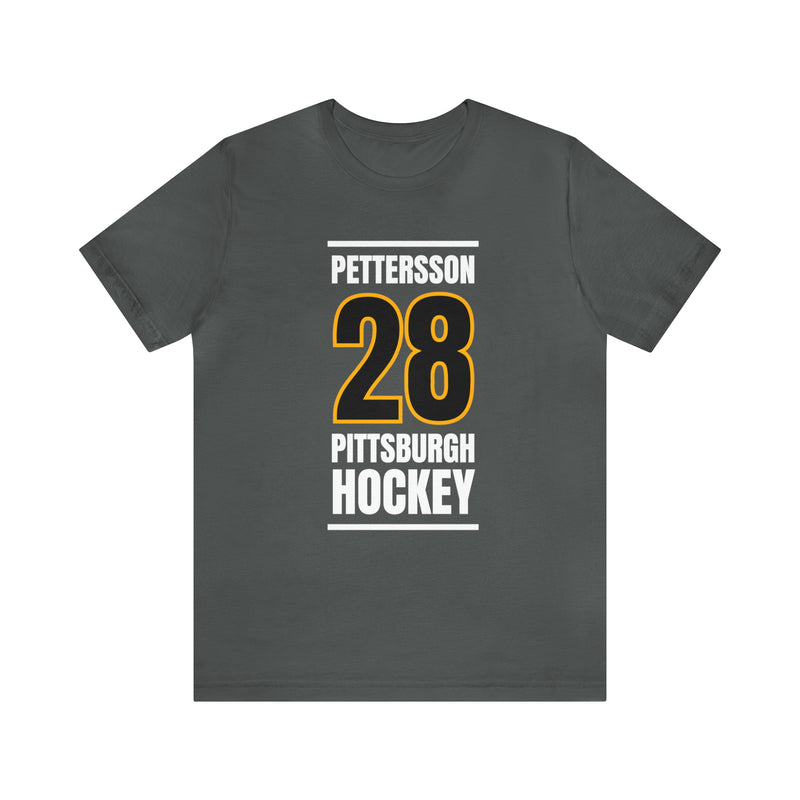 Pettersson 28 Pittsburgh Hockey Black Vertical Design Unisex T-Shirt
