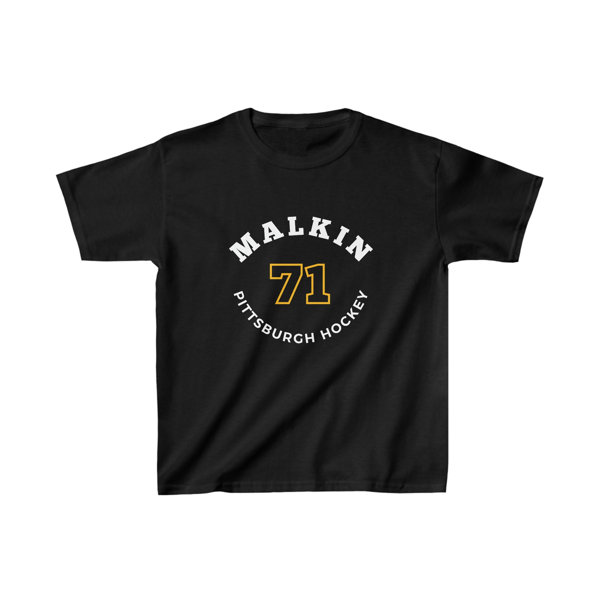 Malkin 71 Pittsburgh Hockey Number Arch Design Kids Tee