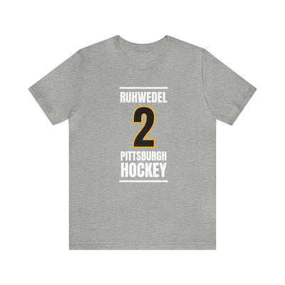 Ruhwedel 2 Pittsburgh Hockey Black Vertical Design Unisex T-Shirt