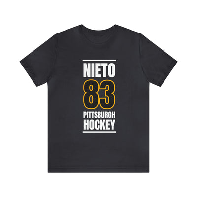 Nieto 83 Pittsburgh Hockey Black Vertical Design Unisex T-Shirt