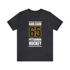 Karlsson 65 Pittsburgh Hockey Black Vertical Design Unisex T-Shirt