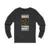 Graves 27 Pittsburgh Hockey Black Vertical Design Unisex Jersey Long Sleeve Shirt