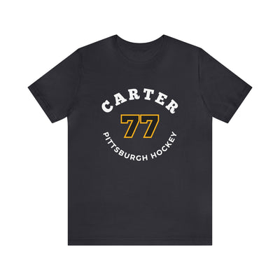 Carter 77 Pittsburgh Hockey Number Arch Design Unisex T-Shirt