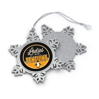 Ladies Of The Penguins Pewter Snowflake Ornament
