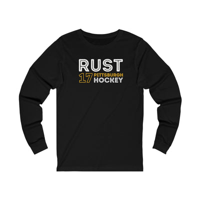 Rust 17 Pittsburgh Hockey Grafitti Wall Design Unisex Jersey Long Sleeve Shirt