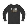 Rust 17 Pittsburgh Hockey Grafitti Wall Design Unisex Jersey Long Sleeve Shirt