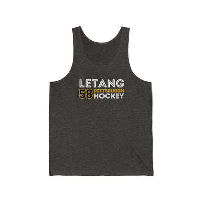 Letang 58 Pittsburgh Hockey Grafitti Wall Design Unisex Jersey Tank Top