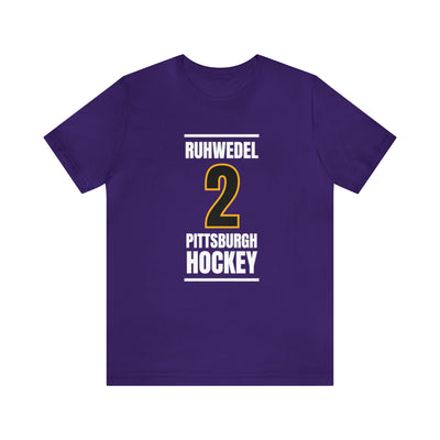Ruhwedel 2 Pittsburgh Hockey Black Vertical Design Unisex T-Shirt